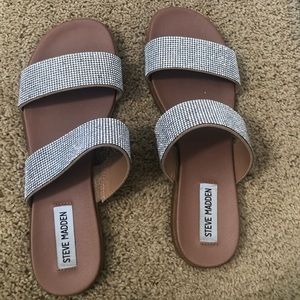 steven madden rhinestone sandals